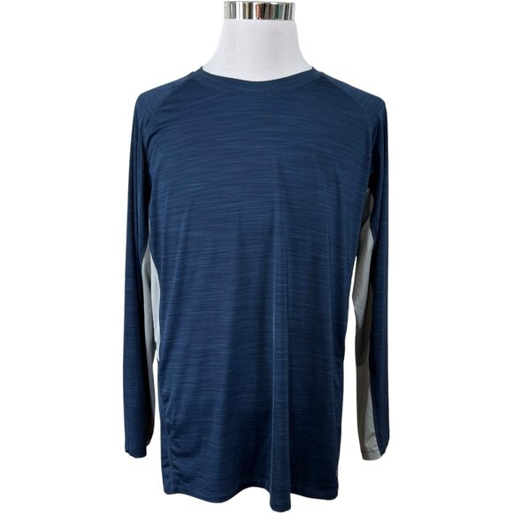 Hang Ten Long Sleeve UV Shirt UPF 50+ Quick Dry Sun Protection Blue Size Mens XL - Picture 1 of 5